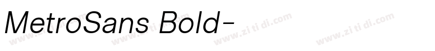MetroSans Bold字体转换